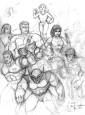 I drew the X-Men without any referrence.